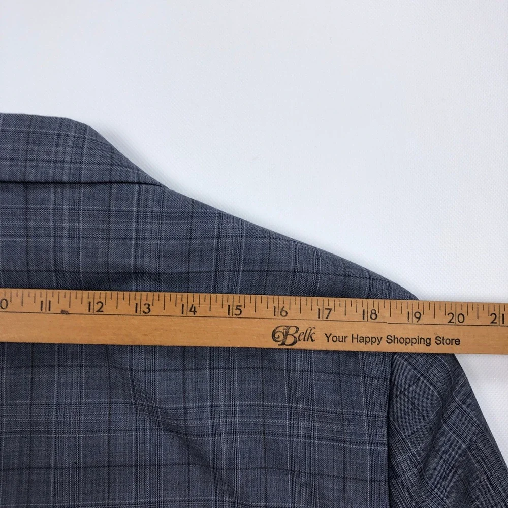 Ralph Lauren Mens Blue Glen Plaid 42R 32x30 Wool Blend Coat Jacket Pants Suit